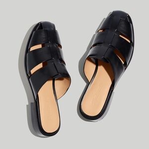 Madewell The Dixson Fisherman Mule in True Black